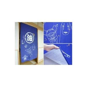 Maison Ghibli Aburaya Blue Curtains - Spirited Away | Wall Decoration