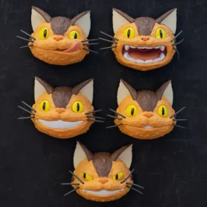 Maison Ghibli Collection Catbus faces Assorted 6 Magnets - My neighbor Totoro | Magnets