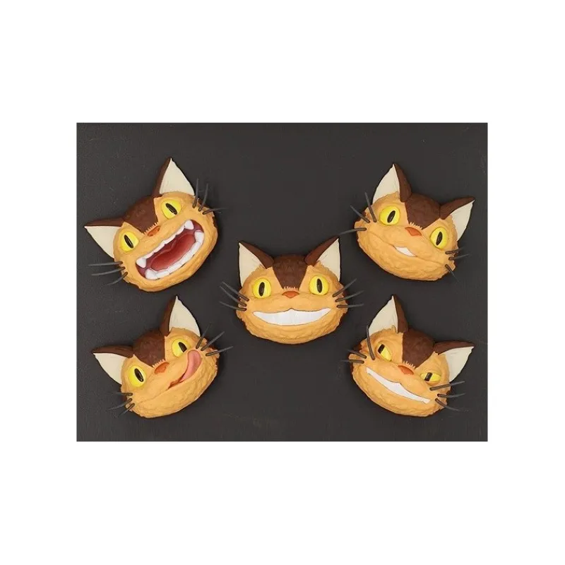 Maison Ghibli Collection Catbus faces Assorted 6 Magnets - My neighbor Totoro | Magnets