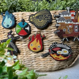 Maison Ghibli Embroidered Jewel Brooch Frying Pan - Howl’s Moving Castle | Pins