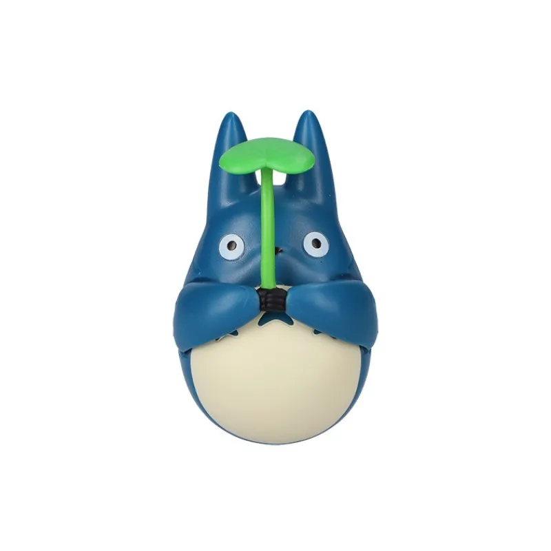 Maison Ghibli Round Bottomed Figurine Middle Totoro with leaf - My Neighbor Totoro | Toys