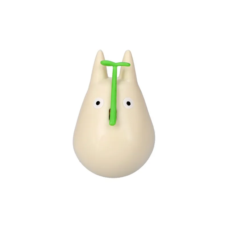 Maison Ghibli Round Bottomed Figurine Small Totoro with leaf - My Neighbor Totoro | Toys