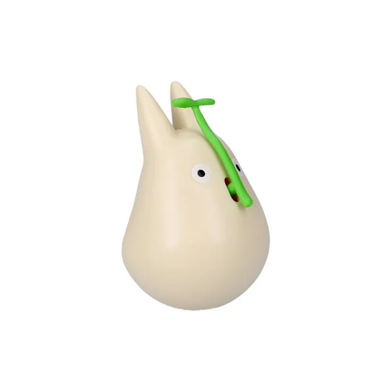 Maison Ghibli Round Bottomed Figurine Small Totoro with leaf - My Neighbor Totoro | Toys