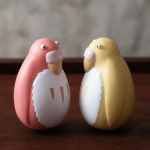 Maison Ghibli Two pack Roly-poly figurines Red & Yellow Parakeet - The Boy and the | Toys