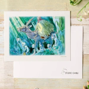 Maison Ghibli Watercolour Greeting cards 24 x 15,8 cm Ashitaka in the forest - Prin | Postcards And Letter Papers