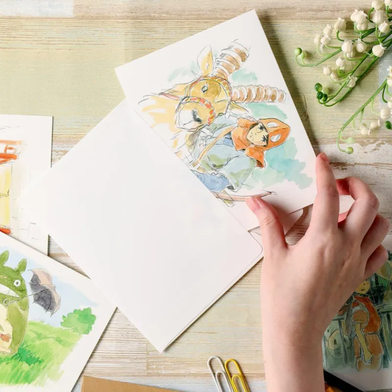 Maison Ghibli Watercolour Greeting cards 24 x 15,8 cm Winter - My Neighbor Totoro | Postcards And Letter Papers