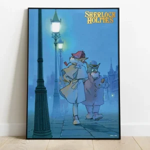 Maison Ghibli Wood Panel 02 - Holmes & Watson - Sherlock Holmes | Wall Decoration