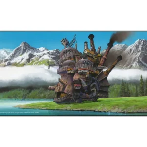 Maison Ghibli WOOD PANEL GHIBLI 05 - HOWL'S MOVING CASTLE | Wall Decoration